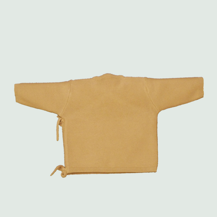 Tan Wrap Jacket for Baby - Back View