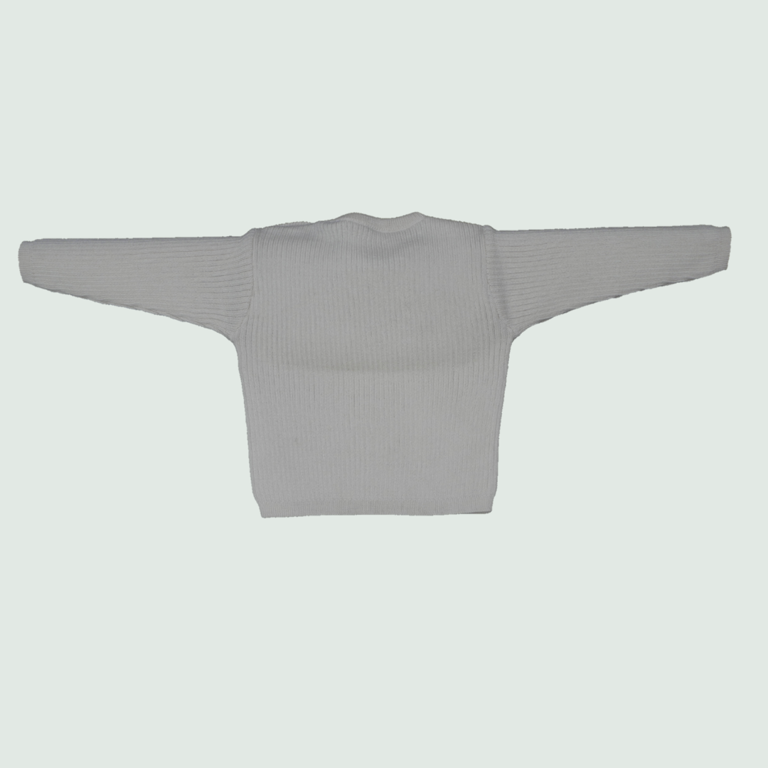 Cream Baby Wrap Jacket - Back View