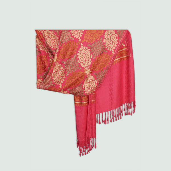 Odhni Embroidered |  Pink & Multi  |  Stoles & Shawls