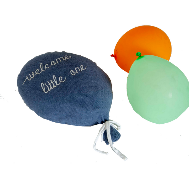 Balloon Cushion Knitted Blue Stuffed/Plush/Soft Toy | 100% Premium Cotton