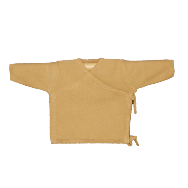 Tan Wrap Jacket for Baby  | 100% Organic Cotton