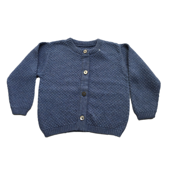 Blue Cardigan for Baby | 100% Organic Cotton-Silk - Mojopanda Organic  Store