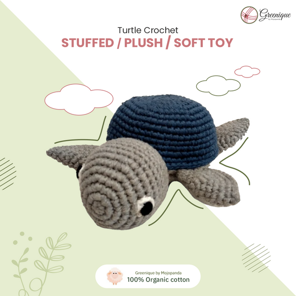 Turtle  Crochet Stuffed/Plush/Soft Toy | 100% Organic | Health-Pro