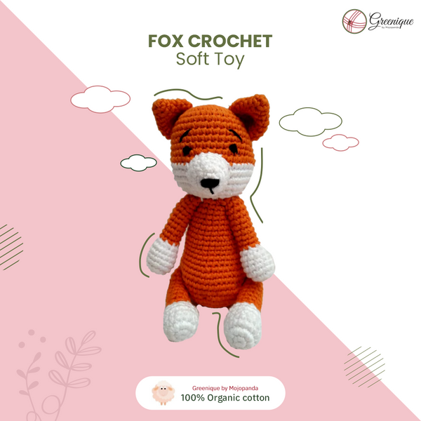 Fox  Crochet Stuffed/Plush/Soft Toy | 100% Organic | Health-Pro
