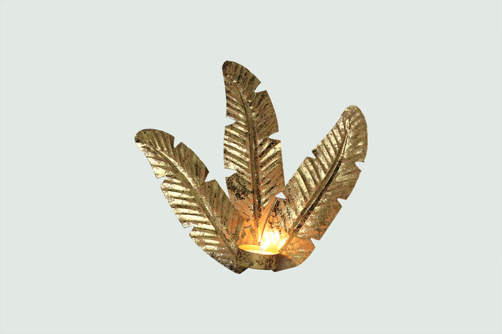 Christmas-Wal T Light Holder - Leaf | Decorative Gift