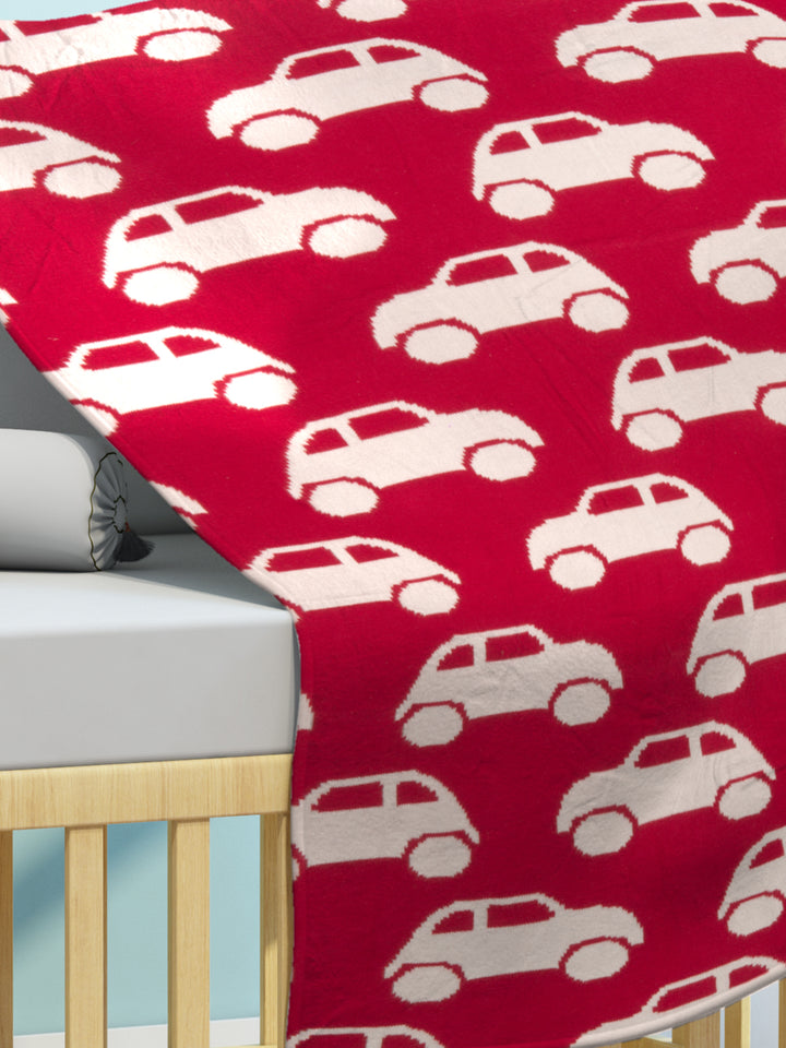 Cool Cars Knitted AC Blanket/Quilt for Baby - Magnified image of fabric