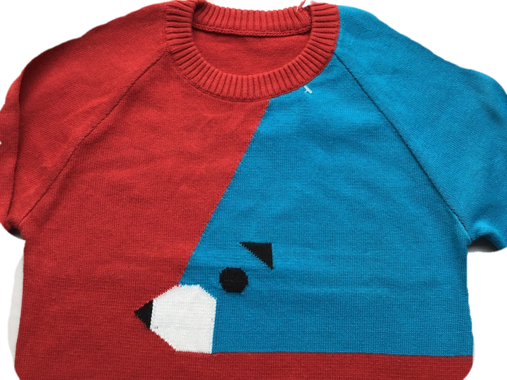 Blue-Red Sweater for Baby | 100% Organic Cotton - Mojopanda Organic  Store