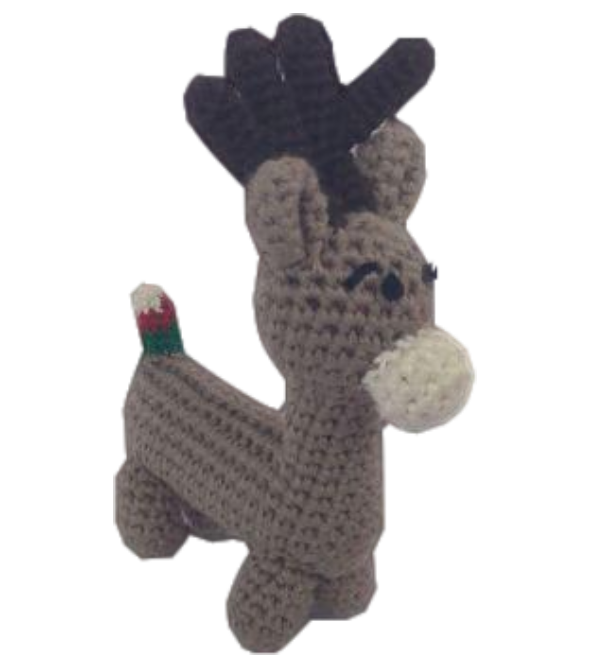 Reindeer Crochet Stuffed/Plush/Soft Toy | 100% Organic | Health-Pro - Mojopanda Organic  Store