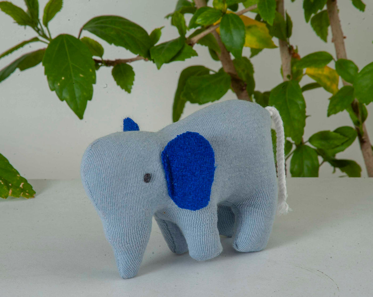 Elephant Soft Toy Sky Blue/ Made In India /Plush/Baby/Soft Toy | 100% Premium Cotton - Mojopanda Organic  Store