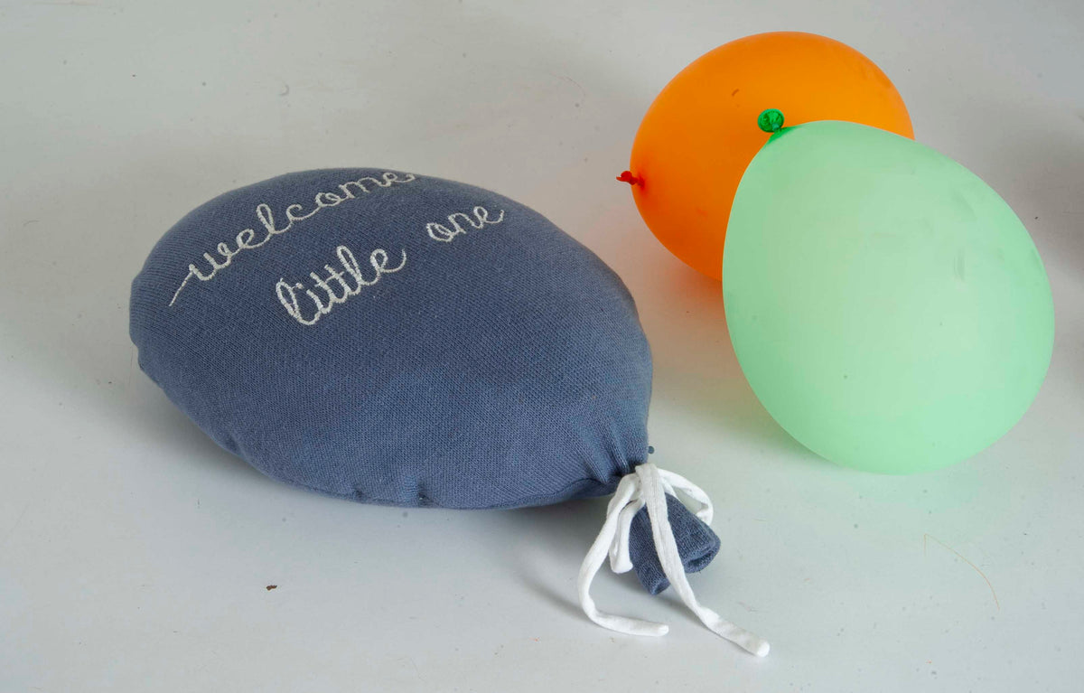 Balloon Cushion Knitted Blue Stuffed/Plush/Soft Toy | 100% Premium Cotton