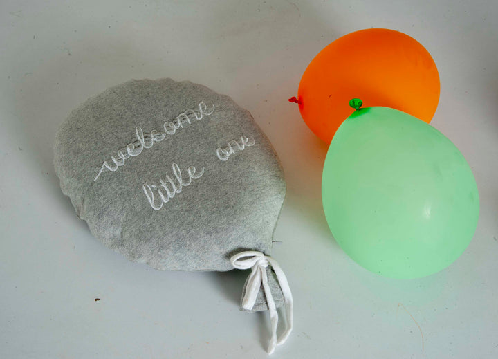 Balloon Cushion Knitted Light Grey Stuffed/Plush/Soft Toy | 100% Premium Cotton
