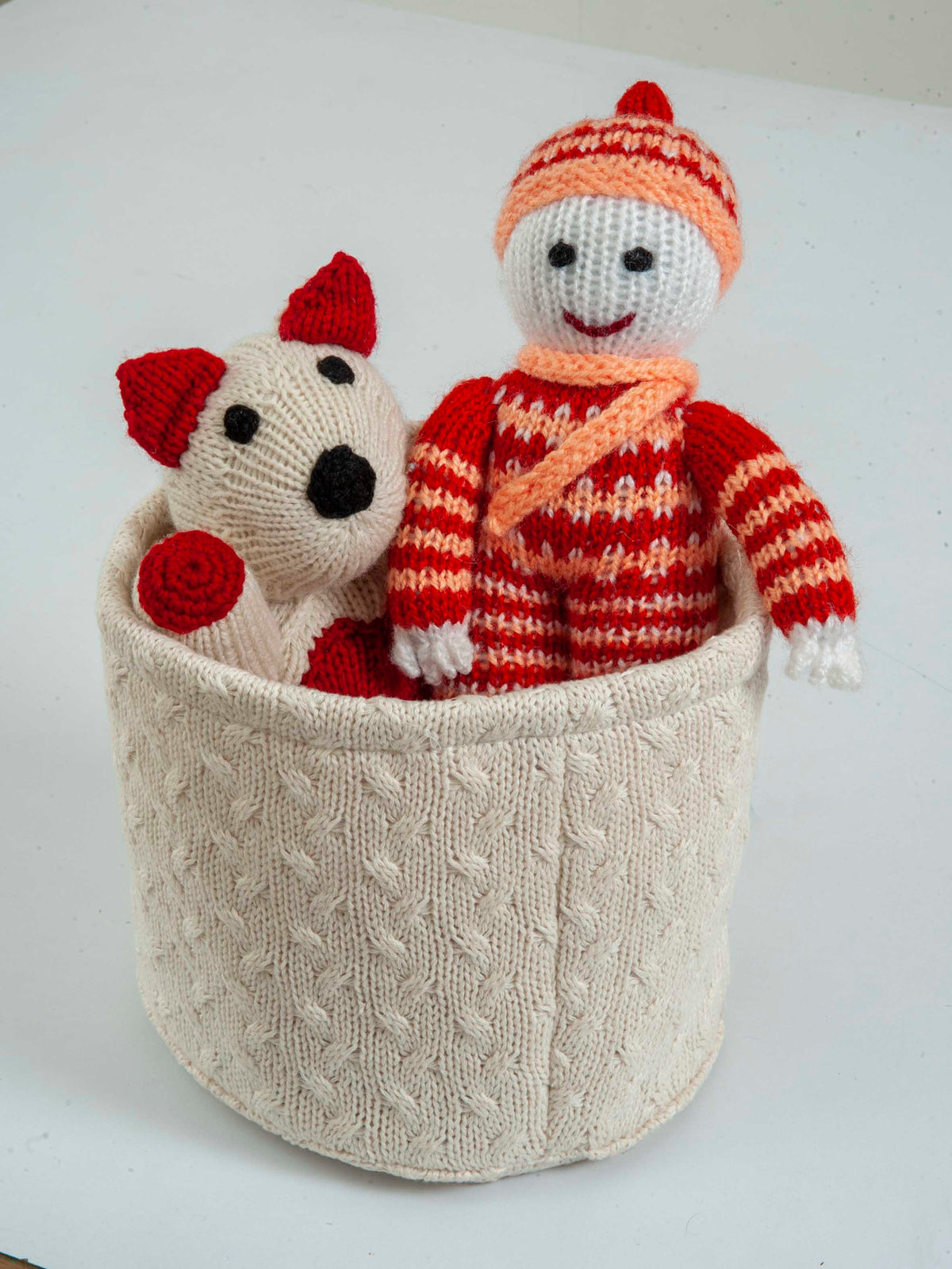 Gift Set of 3 (Basket, Doll, Panda Bear) | 100% Organic Wool - Mojopanda Organic  Store