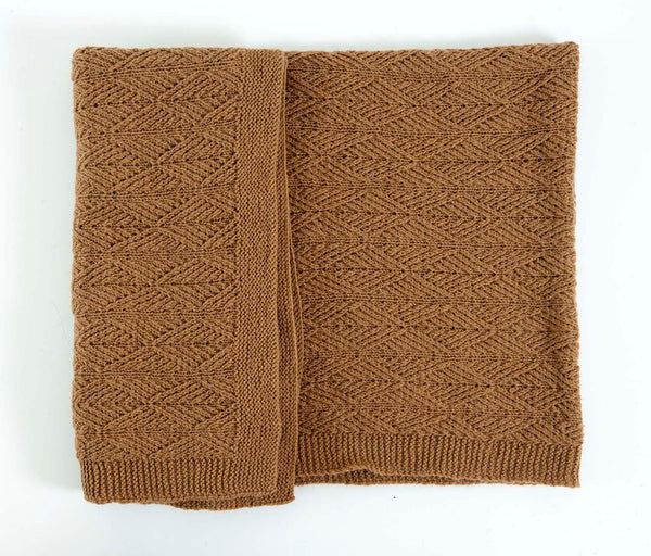 Baby Blanket Hand Knit ( Deodar Leaf design ) | 100% Wool
