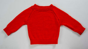 Organic Wool   |  Pullover  |   Grenadier | Size- 5 Years - Mojopanda Organic  Store