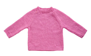 Organic  Wool  | Pullover  | Classic Rose| Size-6 Years - Mojopanda Organic  Store