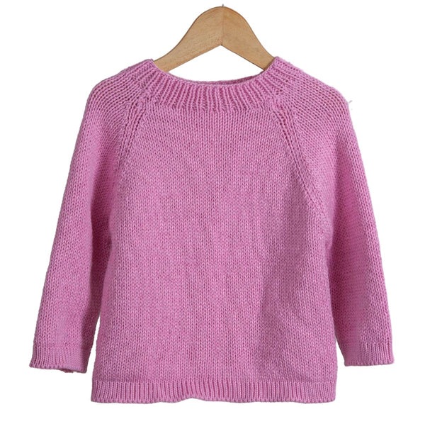 Organic  Wool  | Pullover  | Classic Rose| Size-6 Years