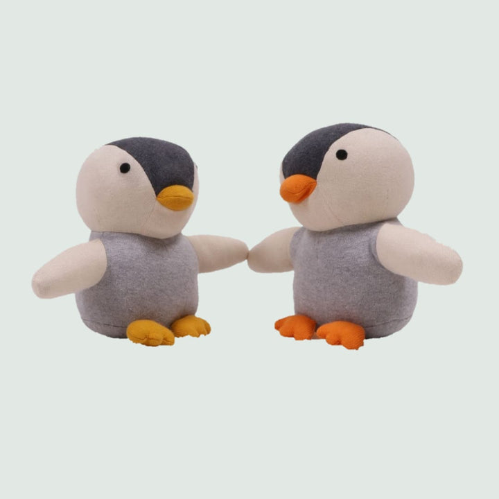 Bucky- The Penguin Hand Knitted Stuffed/Plush/Soft Toy - front view