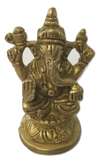 Lord Ganesha - Brass - Mojopanda Organic  Store