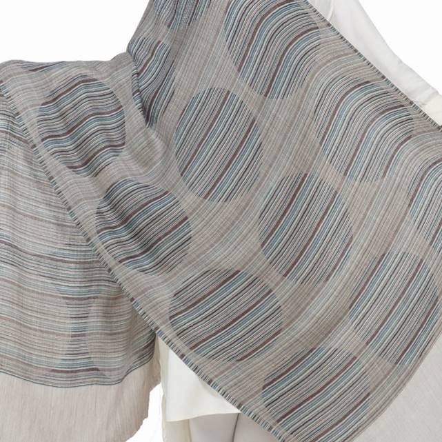 Retro Circles Stole/Shawl | 100% Wool-Silk - Mojopanda Organic  Store