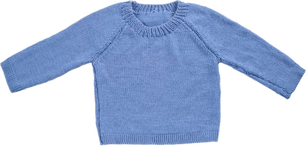 Pullover  Wild Blue Yonder  |  for Boy & Girl | 100% Organic Wool- | % Years